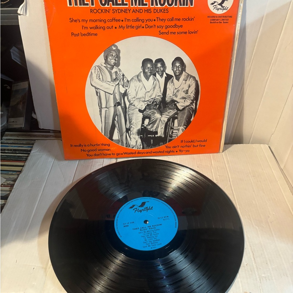 Rockin' Sydney Vinyl Record with Orange and Black Cover They Call Me Rockin